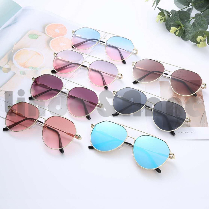 Kacamata Fashion Pria&amp;Wanita Lensa Bulat Fashion Korean Unisex Varian Warna Import