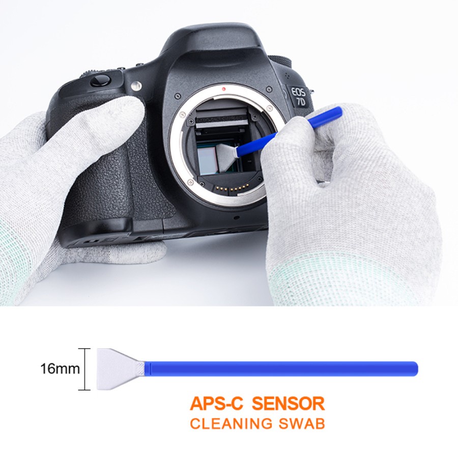 Cleaning Swab Kit APS-C Sensor with Cleaning Liquid KNF Concept 16mm