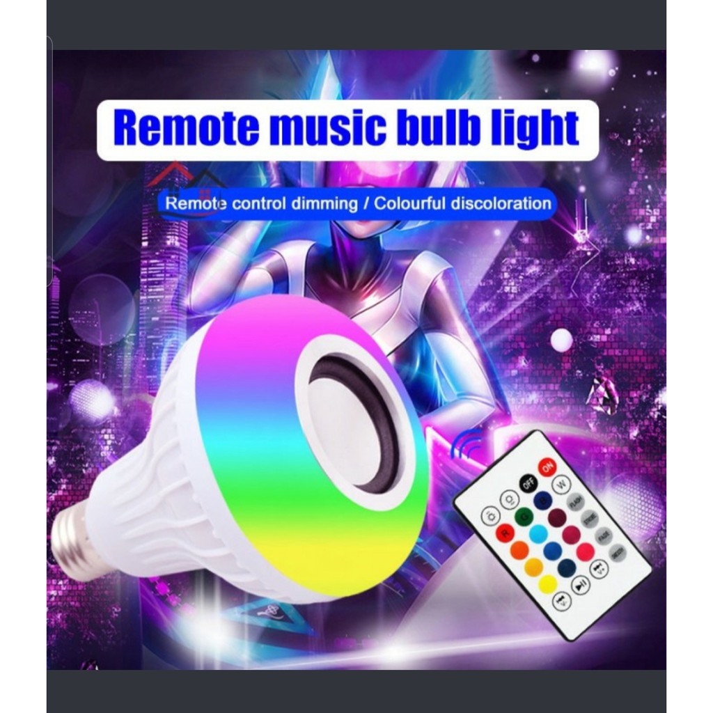 Bohlam Lampu Led Musik Bluetooth Speaker Plus Remote [import]