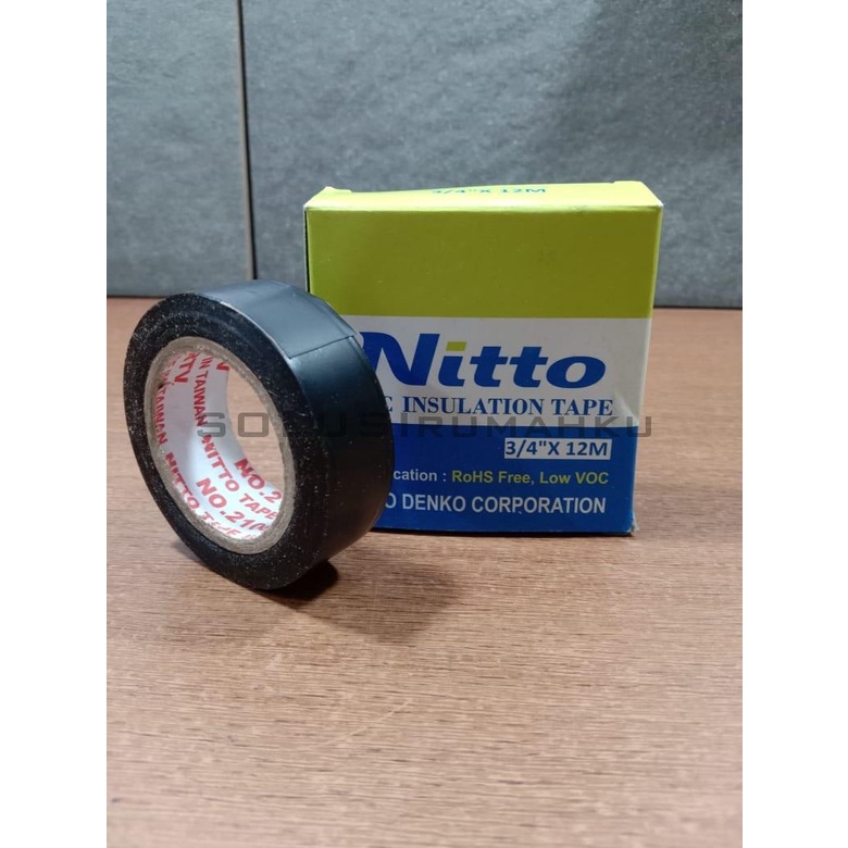Solasi Listrik Nitto / Isolasi Kabel Listrik Flexible Lentur NITTO