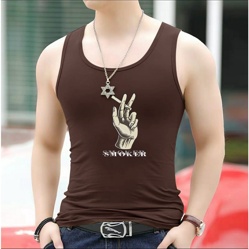 POLILE781 / SINGLET SMOKER / kaos oblong / kaos dalam cowok / terlaris