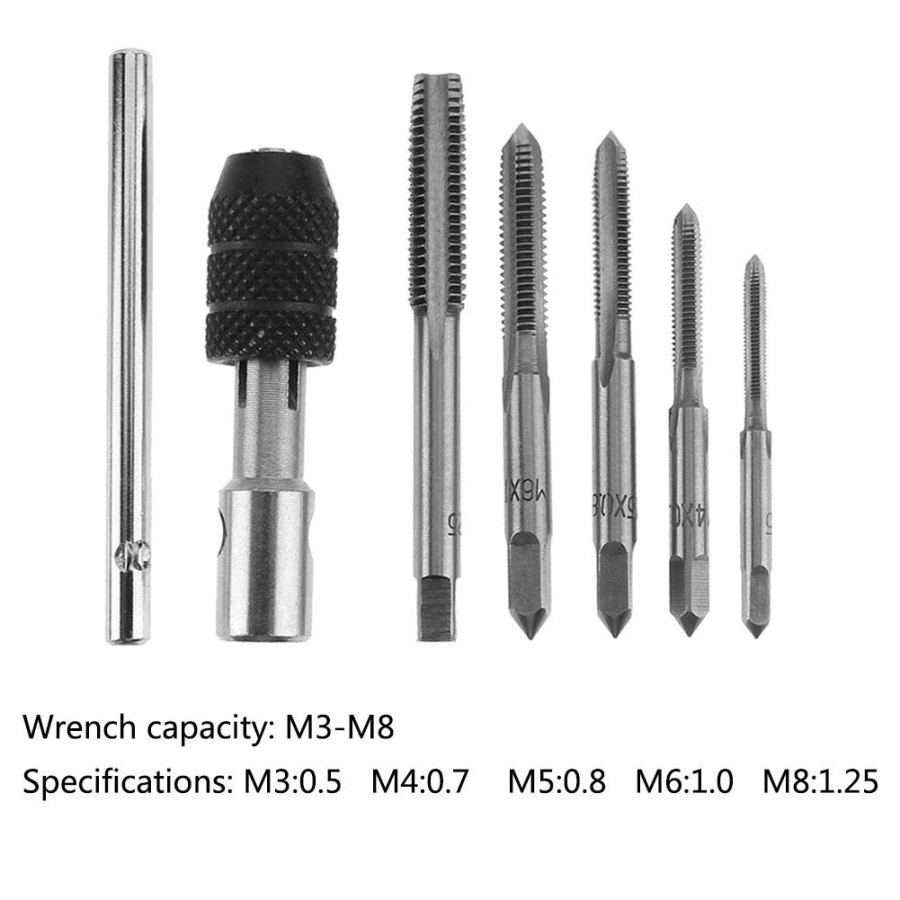 Mata Bor Wrench Drill Bit Hand Tapping Twist Bit 6 PCS - H21 - Silver