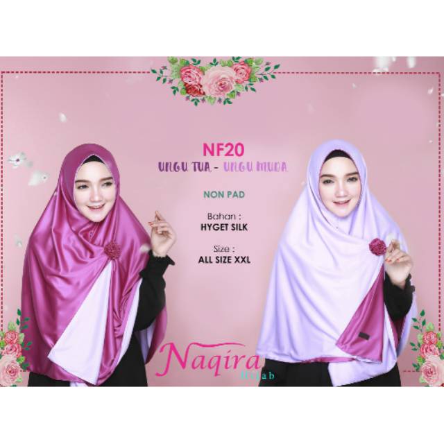 Naqira Hijab NF20 (Ungu Tua-Ungu Muda)