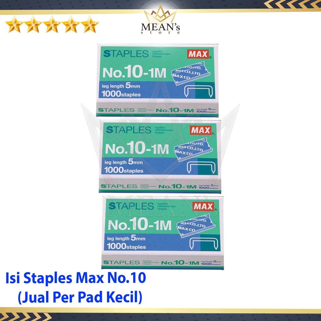 

Isi Staples Max No.10 / Reffil Stapler No 10 / Isi Hekter HD 10