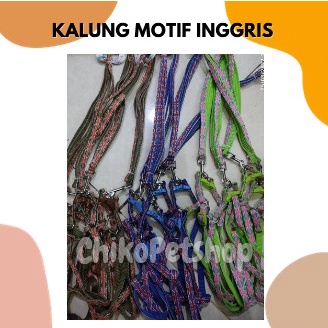 kalung harness berbagai motif unik untuk hewan peliharaan