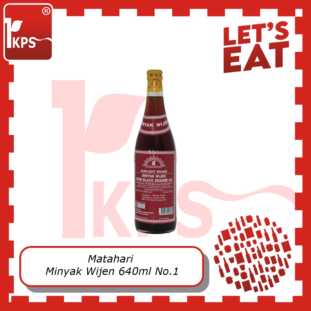 

Sesame Oil No. 1 640ml "Sunlight Brand" / Minyak Wijen / Minyak Mayu / Oh Guan Hing / Import Singapore