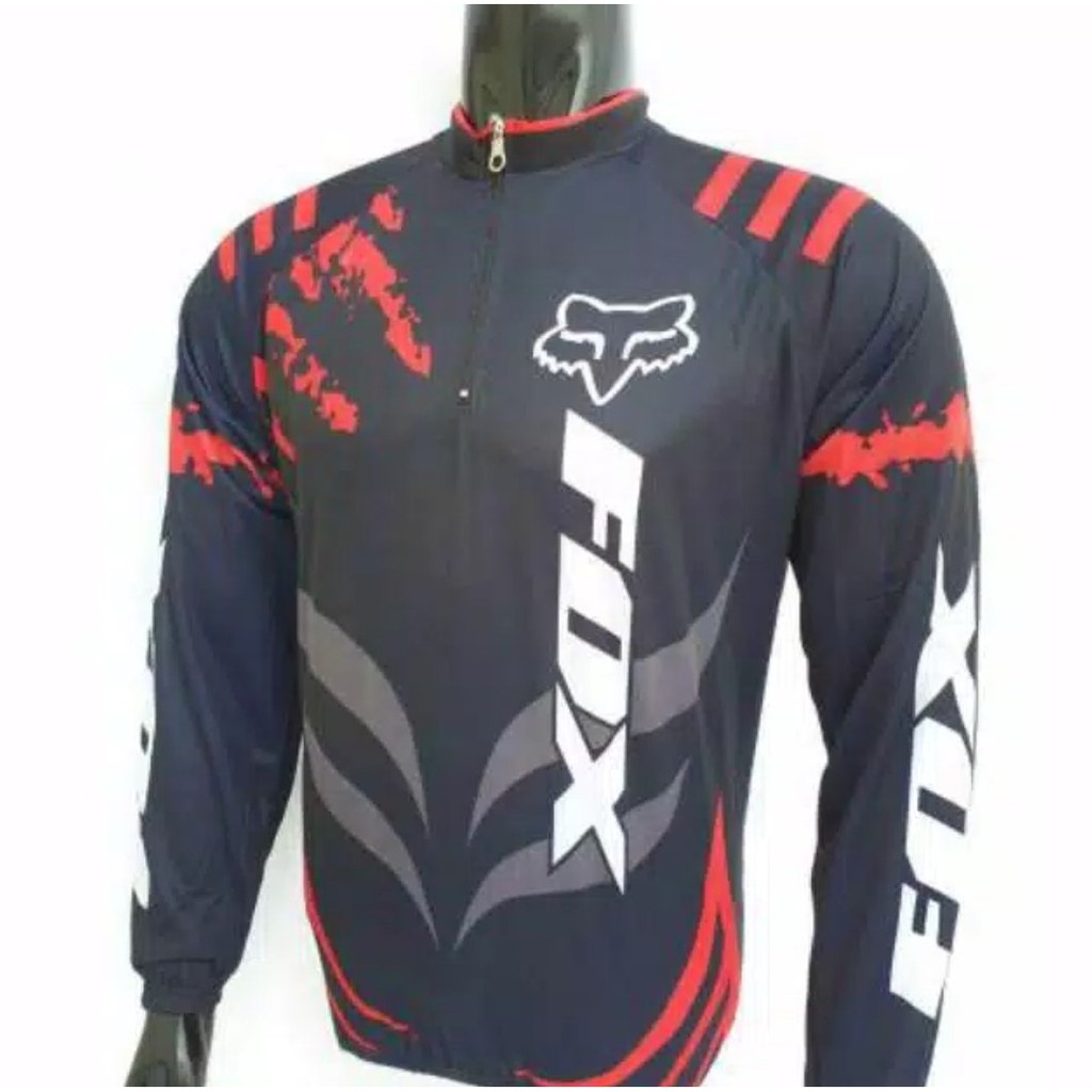  Kaos  Jersey Sepeda Tangan Panjang Fox  Baju  Sepeda Kaos  