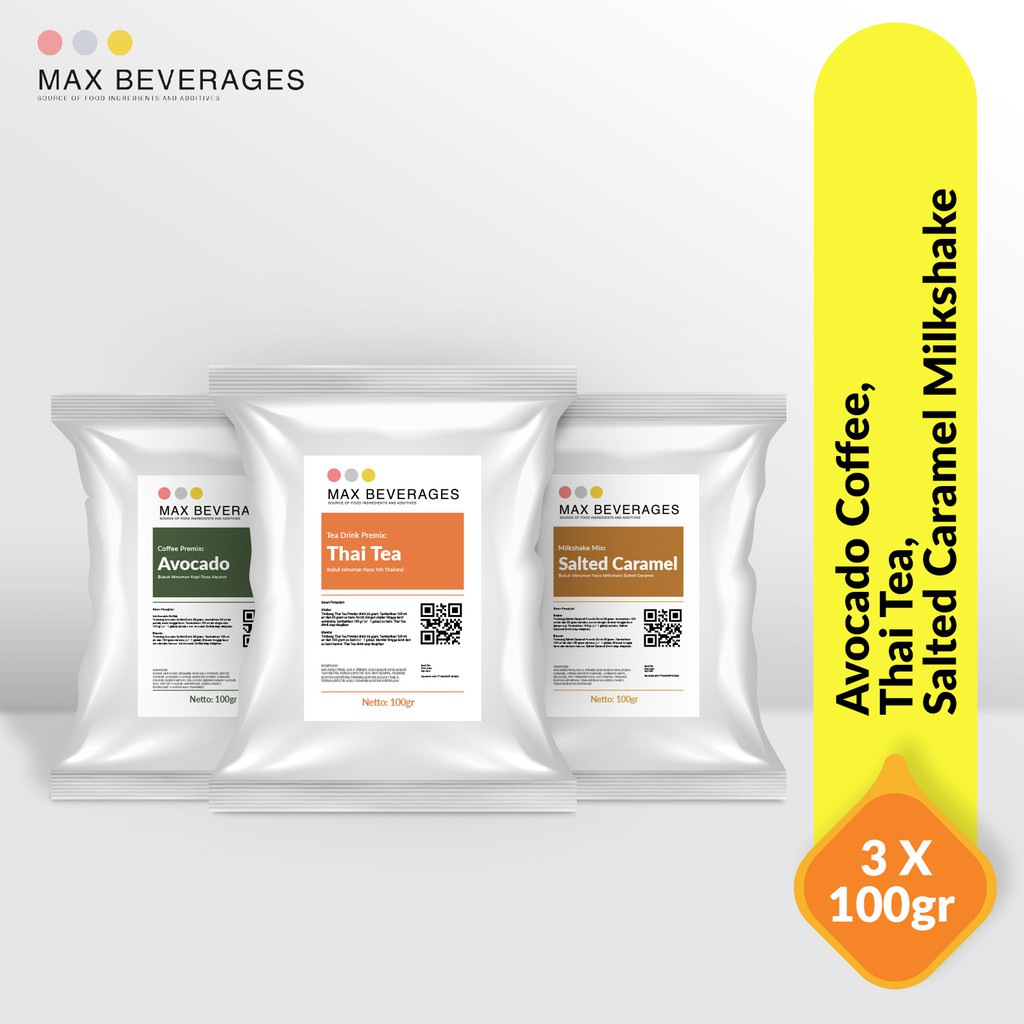

Paket Bubuk 7 - Avocado Coffee, Thai Tea, Salted Caramel Milkshake