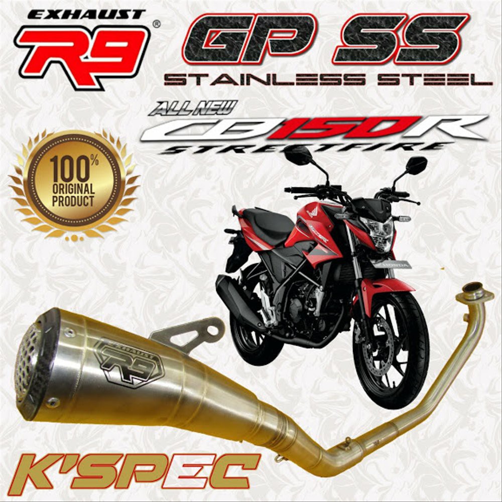 R9 GP SS Series ALL NEW CB 150 R LED Knalpot Racing Disko bac 89
