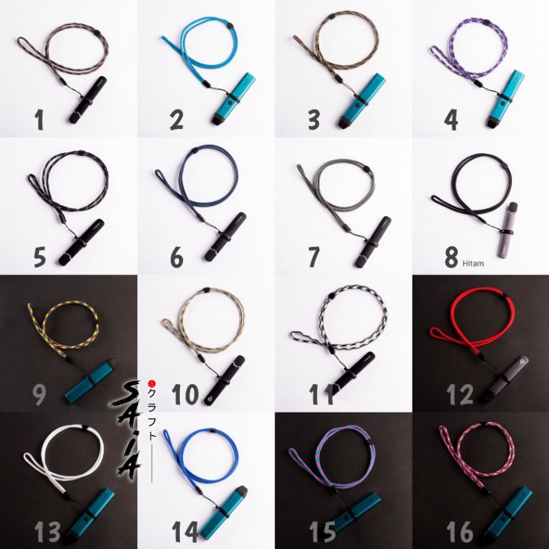 Lanyard pods SAIA gantungan tali simple dan pilih ring karet 13mm 20mm 40mm