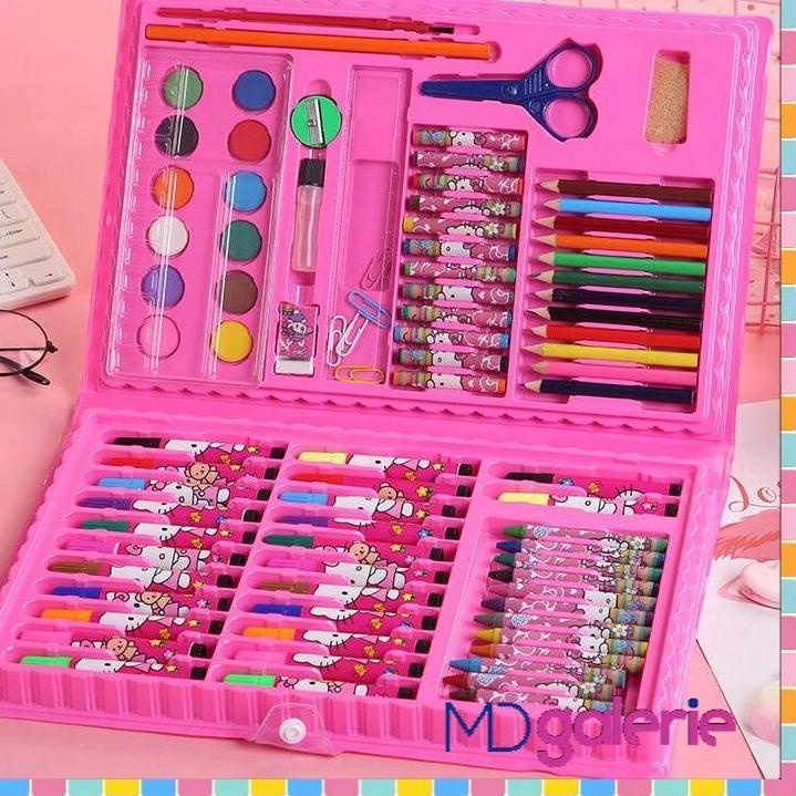 

(SQ35)-Stationery set pensil crayon cat air perlengkapan sekolah menggambar anak isi 86 [ 500GR ]-Grand Seller