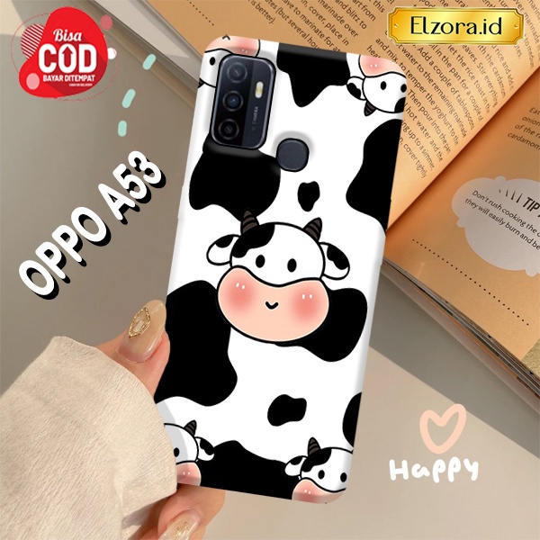 Case Handphone OPPO A53 Fashion Case Kartun Sapi Case Lucu Hardcase Softcase Case Murah Paling Laku 