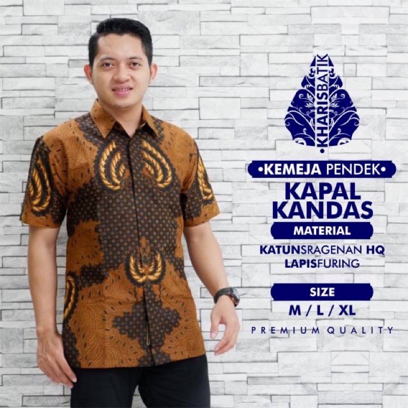 KAPAL KANDAS Kemeja Batik Full Furing Katun Halus Size S-XXL High Quality