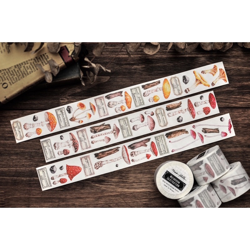 

[Sample] Miao Stelle Mushroom Illustration Washi Tape