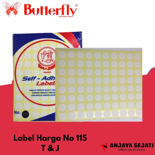 

Label Harga No. 115 T & J | Tempelan Harga | Per5pack (isi 35lembar)
