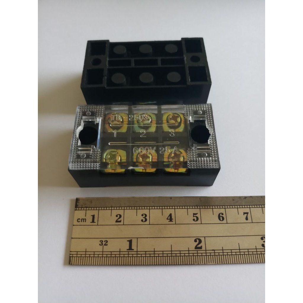 Terminal Block 25A 4P 600V Terminal Kabel Listrik Blok 2504