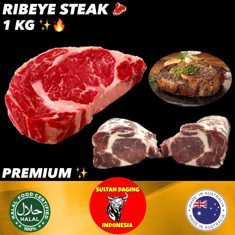 

RIB EYE STEAK CUT 1 KG IMPORT DARI AUSTRAIA/DAGING RIB EYE/ RIB EYE AUSTRALIA/ STEAK RIB EYE BRAZIL