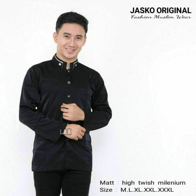 Jas koko dewasa/Baju koko jasko polos / koko jasko dewasa hitam putih M L XL XXL