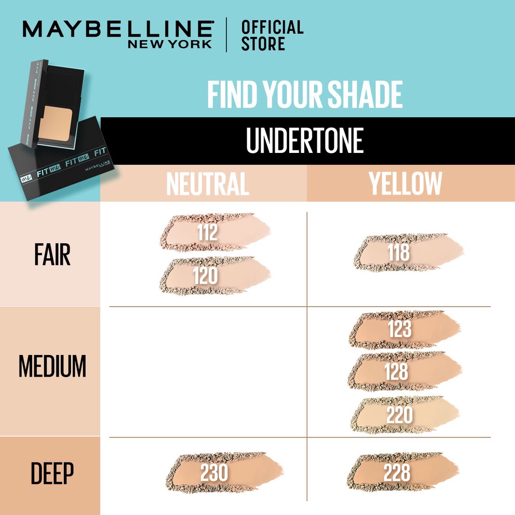 Maybelline Fit Me 24HR Oil Control Powder Foundation - Makeup Bedak Two Way Cake TWC SPF 44 PA++++