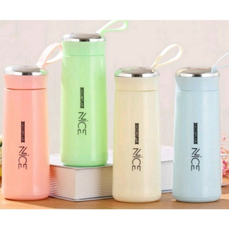 Botol minum kaca NICE vaccum flask termos tumbler kaca