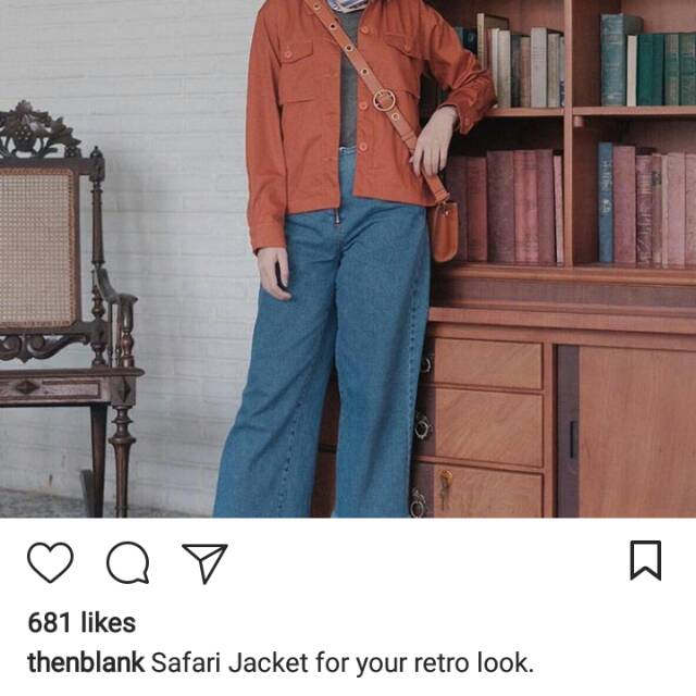 Thenblank safari jacket terracota