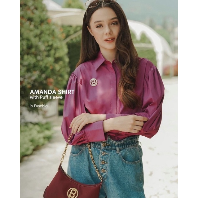 Benang Jarum-Amanda Shirt With Puff Sleeve