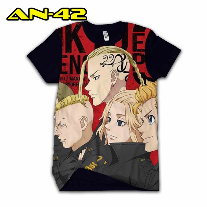kaos Tokyo revengers mikey Draken Tokyo manji Baju 3D keren