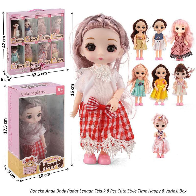 Boneka Lovely doll Korea Cute | Bertekuk 3D 17CM box