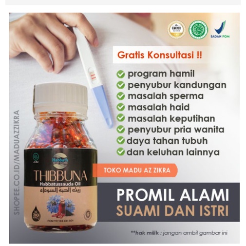 Habbatussauda THIBBUNA  Habbatusauda Oil Kapsul Promil suami istri