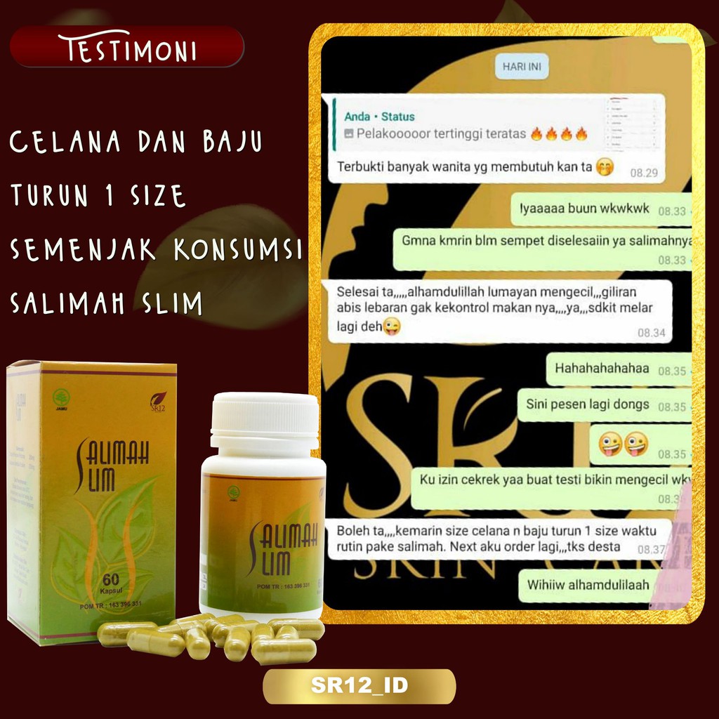 SALIMAH SLIM SR12 / PELANGSING HERBAL AMPUH / TURUN BERAT BADAN 20 KG