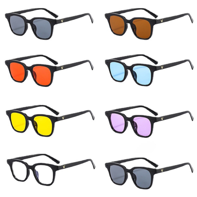 Korea Kacamata Hitam Optik Anti Warna Permen Kacamata candy Wanita / Pria Fashion Sunglasses