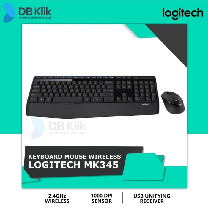 Keyboard Mouse Wireless Combo Logitech MK345 Comfort