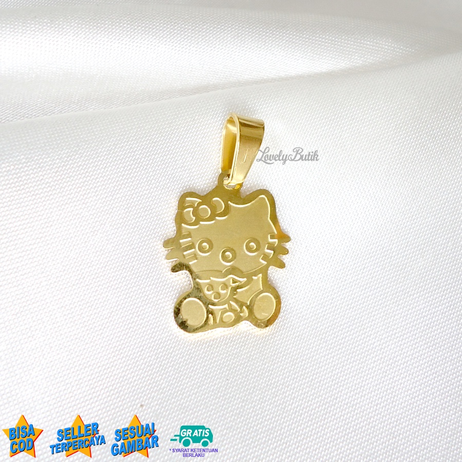 Lovelybutik - Liontin Anak Titanium Anti Karat - Liontin Lucu Anak Tanpa Kalung Titanium Model Terbaru Doll