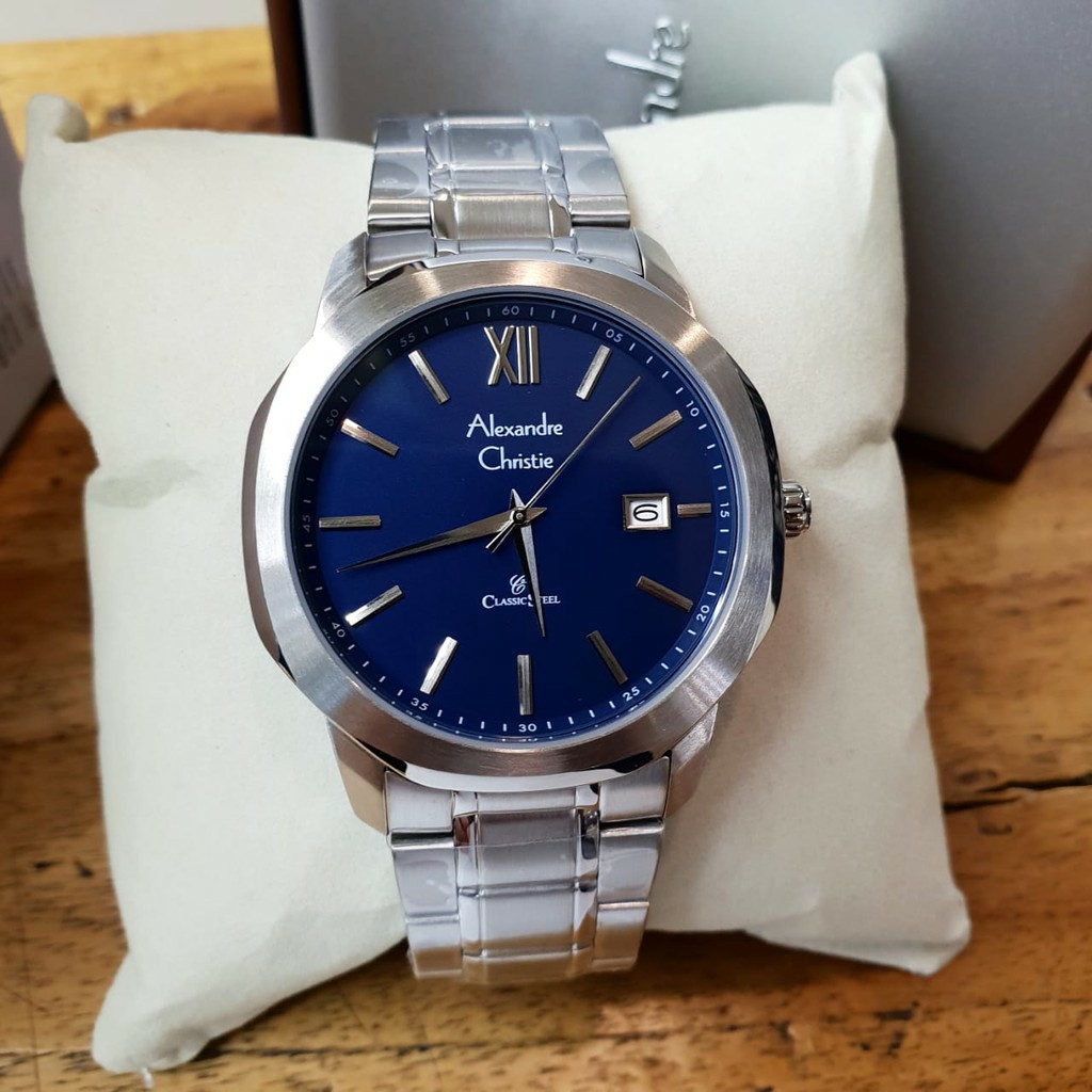 AC alexandre Christie  8619 pria original stainless steel silver blue