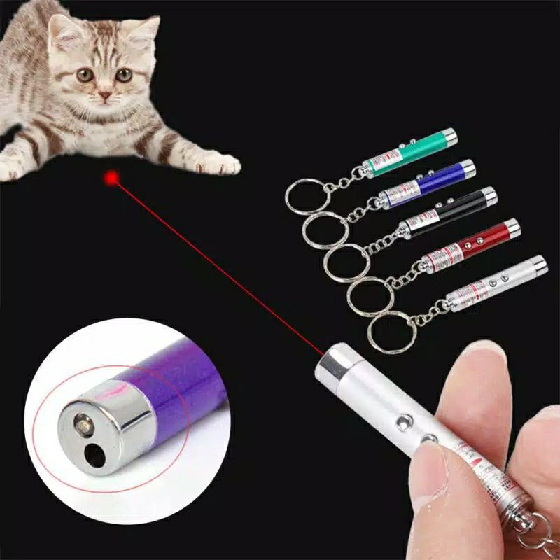 Mainan Laser UV Premium 3 in 1 | Laser Penggoda Kucing Murah (Free Baterai)