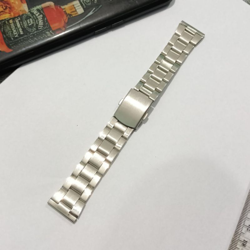 tali jam tangan Rante murah silver ukuran 12 mm 14 mm 16 mm 18 mm 20mm 22 mm 24 mm 26 mm strap jam tangan rantai stenlis murah