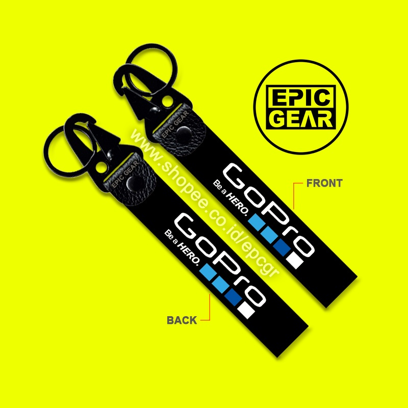 HIGH QUALITY GANTUNGAN KUNCI GOPRO KEYCHAIN SEPEDA MOTOR MOBIL PREMIUM KEY CHAIN GO PRO RING TAGS ST