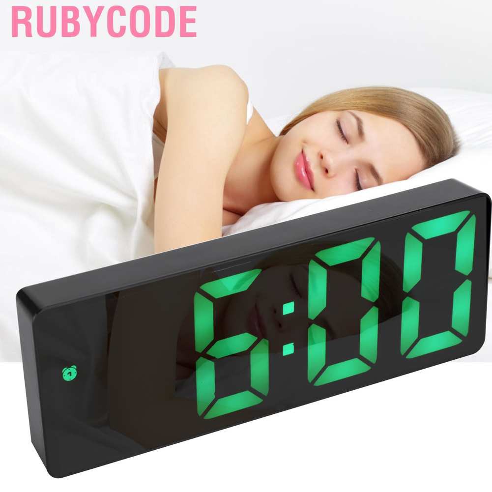 Jam Meja Digital Mini Led Weker Alarm Clock Mirror GH-0712 Hijau