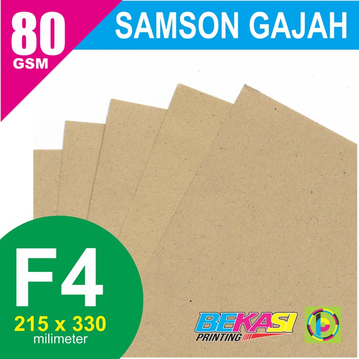 

Dijual Kertas Cokelat Samson Kraft 90 gram F4 (215 x 330 mm) Murah