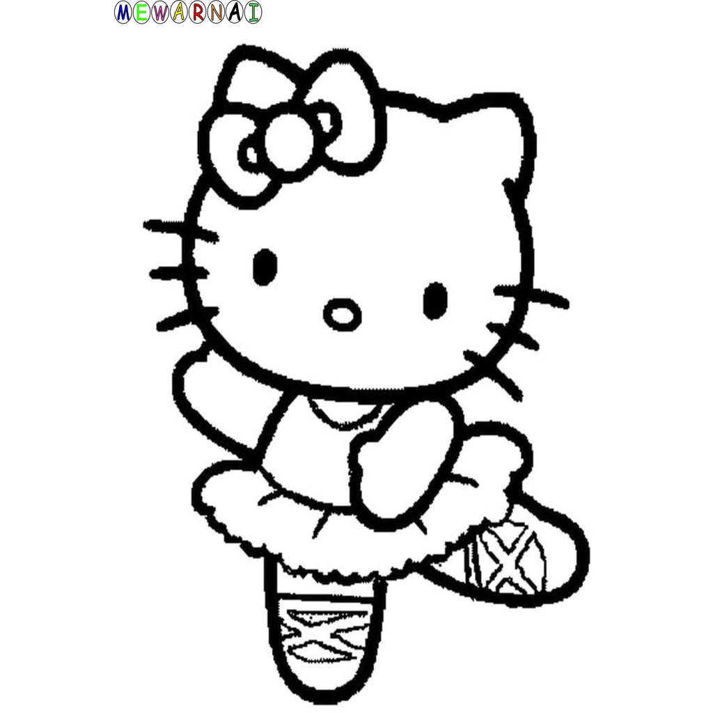 Gambar Mewarnai Hello Kitty Ulang Tahun