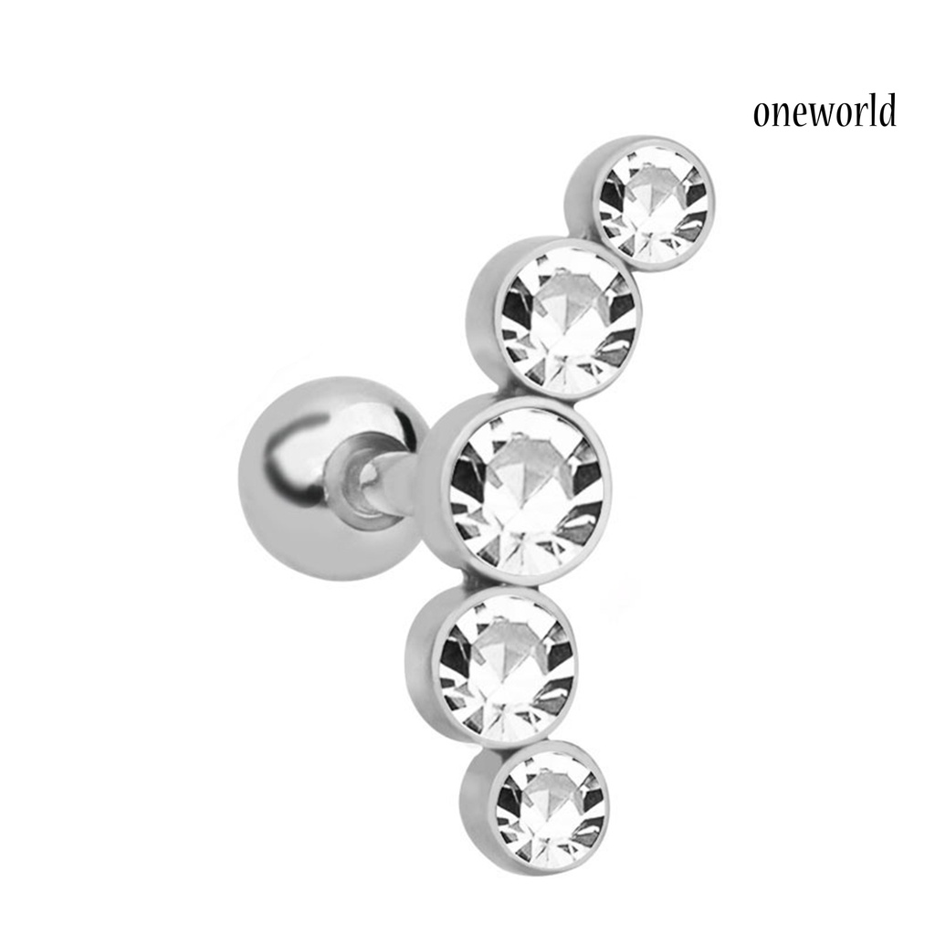 OW# 1Pc Women Stainless Steel Cartilage Helix Tragus Ear Stud Piercing Earring Gift