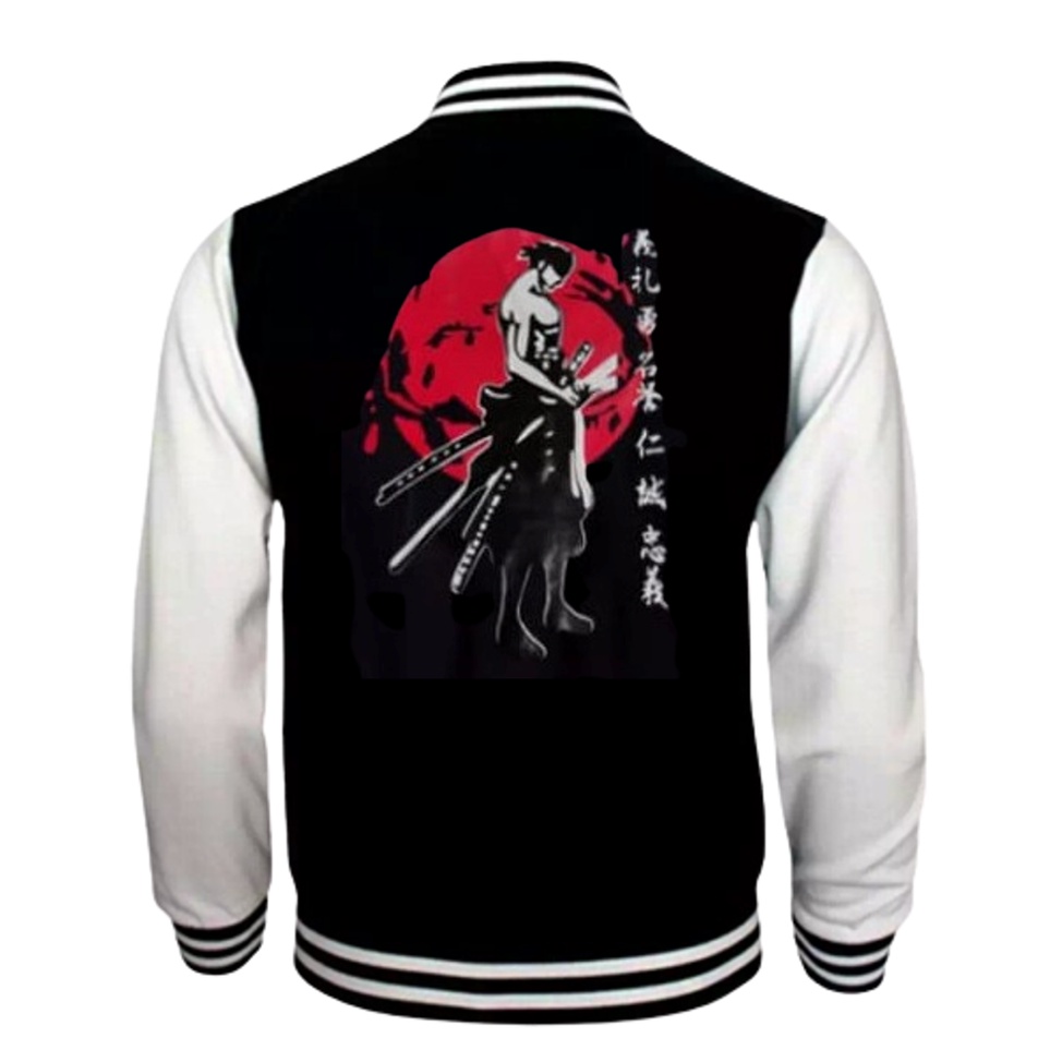 Sasuke.id&gt; Zipper Samurai Bisbol Pria Unisex / Jaket Bisbol Samurai Japanese / Jacket Pria Wanita Bisbol gaul