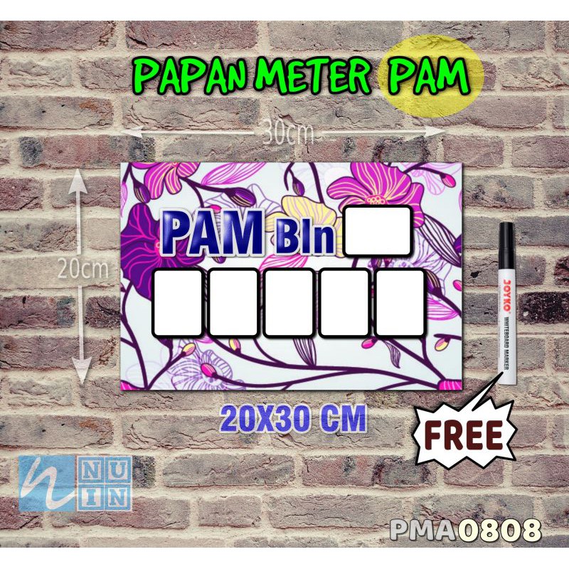

Nuin Papan Meter Listrik PLN PAM motif Unik - Flower 08