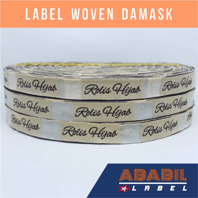 

Label Baju / Label woven damask /Label bordir murah berkualitas uk (1,5x4cm)