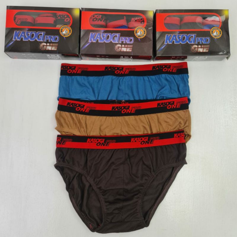 3 Pcs CD Kasogi Pro One | Celana Dalam Kasogi Karet Boxer Pria Dewasa Laki Laki | Open Grosir 3pcs