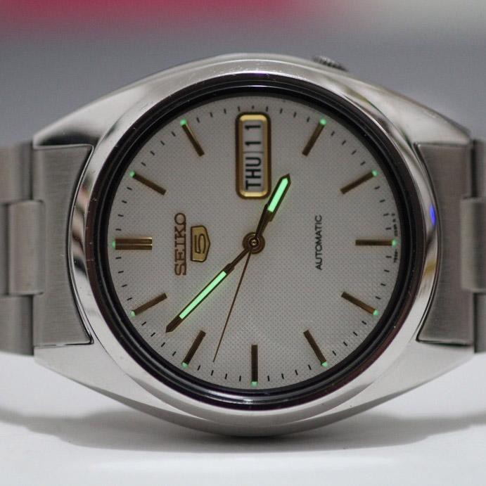 Seiko 5 SNXG47K1 Automatic White Dial - Jam Tangan Pria SNXG47