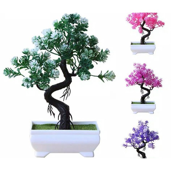 ORNAMEN POT BONSAI TANAMAN BUNGA PAJANGAN TANAMAN HIAS PLASTIK | FADHILAH SHOP BJB