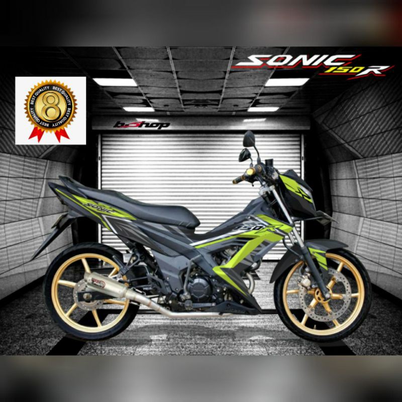 Decal Sonic 150R Hijau stabilo grafis variasi sticker full body