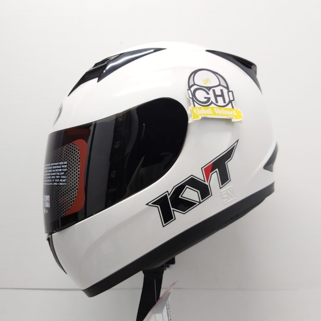 HELM FULLFACE KYT R10 R-10 SOLID WHITE