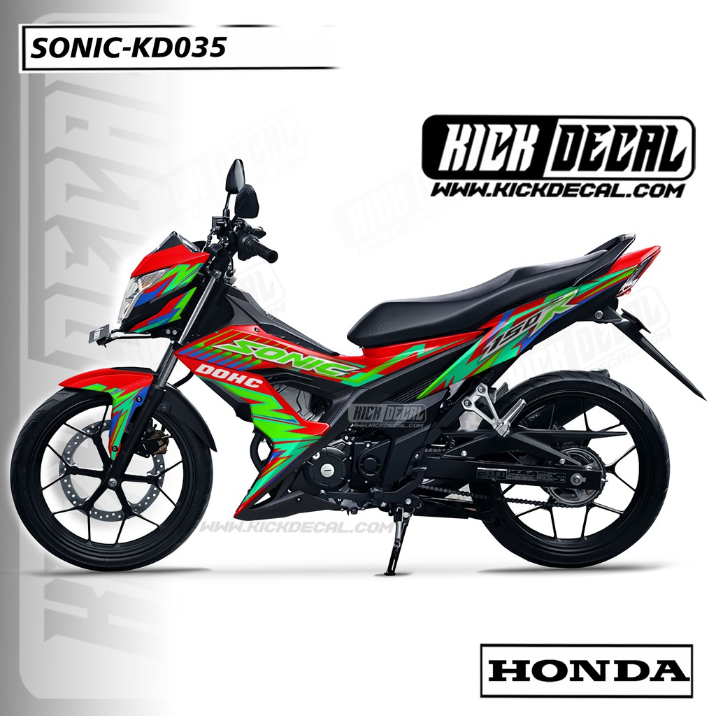 STICKER DECAL MOTOR HONDA SONIC MERAH HIJAU - KD035